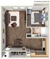 1 bedroom apartment floor plan